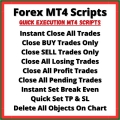 Forex MT4 Trading Scripts - Quick Execution Scripts To Help Your Trading - Set of 9 Most Useful & Important Scripts